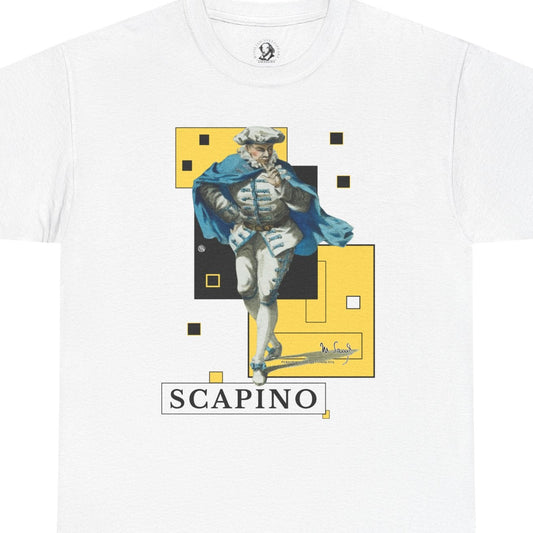 Scapino Commedia dell'Arte Graphic Tee - Mischievous Theater Character Shirt - Vintage Art Drama Tee - Gift for Actors & Performers
